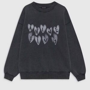 ANINE BING SPENCER SWEATSHIRT HEARTS - XS